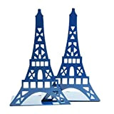 1 coppia di graziosi fermalibri decorativi a forma di torre Eiffel, per scaffali e scrivania, in metallo Marina Militare