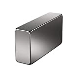 1 magnete al neodimio Power color argento, extra forte, rettangolare, 40 x 20 x 10 mm, forte magneti Supermagnet – ...