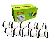 10 rotoli di etichette compatibili DOREE DK-22205 DK22205 62 mm x 30,48 m (continuo) per Brother P-Touch QL-500 QL-500A QL-500BS ...