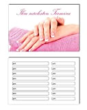 100 biglietti per appuntamenti/ordine carta Nail Art asciugamano rosa unghie Nails Studio