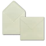 100 buste per lettere, quadrate, 15 x 15 cm, 100 g/m², incollaggio a umido con chiusura a punta, per occasioni ...