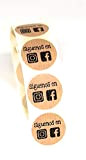 100 etichette adesive Kraft, successivi su Facebook e Instagram