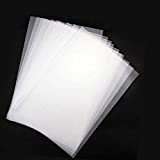 100 fogli di carta trasparente da 70g/qm, DIN A4 stampabili, carta da lucidi trasparente bianca formato 210 x 297 per ...