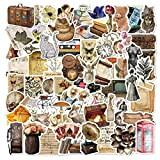 100 PSC Vintage Stickers, Cute Cottagecore Scrapbooking Stickers Retro Journaling Supplies Kit for Adults Teens, Waterproof Vinyl Decals for Planner ...