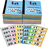 12 libri con 1-500 scontrini per guardaroba e biglietti per lotteria e tombola - 5 diversi colori