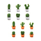 12 Pezzi Magneti Frigo Cactus, Bellissimi Magneti Decorativi per la Casa, Calamite 3D da Frigorifero Carino per Mobili da Ufficio, ...