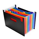 12 tasche espandibili raccoglitore A4 portatile multicolore con supporto espandibile in plastica organizer per documenti documenti e documenti