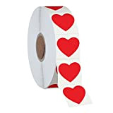 1200 pezzi di etichette adesive a cuore rosso, da utilizzare per San Valentino, classifiche dei premi, unità di sangue, studi ...