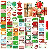 144 pezzi 8 fogli Etichette di Adesivi di Natale,Adesivi Natalizi Stickers Decorazione per Natale artigianato fai-da-te,Carta Adesivi di Natale Autoadesivi ...
