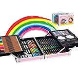 145 PCS Set Pittura e Disegno, DoubleCare Deluxe Portable Aluminum Box & Drawing Kit, Kids Art Set per bambini adulti, ...