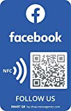 1x adesivo Facebook con Smart QR - NFC | Aumenta i seguaci in 1 clic | QR riutilizzabile: modifica link ...