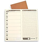 2 Pack Calendario To-Do List Agenda settimanale Inserto di ricarica per Notebook da viaggio standard Diario in pelle - Agenda ...