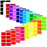 20 Colori 160 Adesivi Rettangolari di Codifica a Colori Etichette Adesive Rettangolari Colorate Assortite Solide per Organizzazione Inventario, Classificazione File ...