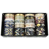 20 Rotoli Bronzing Washi Tape,Diealles Shine Nastri Adesivi Decorativi per fai da te artigianale Scrapbooking disegni confezione regalo, Style 1