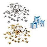 200 adesivi a forma di stella, regalo di Natale, accessori a forma di stella d'oro, accessori per materiali, argento lucido, ...
