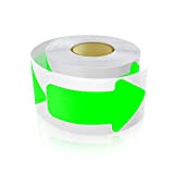 200 adesivi a freccia, 5 x 10 cm, per marcare il pavimento, autoadesivi, resistenti alle intemperie, verde fluorescente