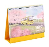 2018-2019 Calendario mensile Lovely Desk Calendar 2019 Academic Year, Orange