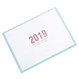 2019 Calendar Pad Desk Calendar Notebook Memo Plan articoli for ufficio Business Desk calendario for ufficio (Color : Blue)