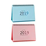 2019 Calendario di Capodanno Creativo Elegante Minimalista Sveglio Mini Calendario da Tavolo Retro Calendario di Kraft, Calendario da scrivania Personalizzato ...