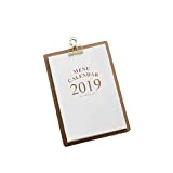 2019 Menü-Stil-Kalender - Calendario da tavolo con calendario piccolo e calendario