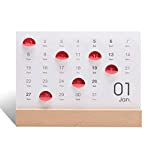 2019 Piano Famiglia Retro Design Calendar, Angolo Pieghevole in Legno Calendario Semplice Forniture da Ufficio Calendario da Tavolo Decorativo