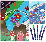 24 pagine Magical Coloring Fun – Pastelli e adesivo Pad inclusi