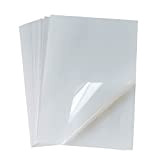 25 fogli di carta adesiva trasparente stampabile in vinile, formato A4 (21 x 29,7 cm), impermeabile, per stampanti a getto ...