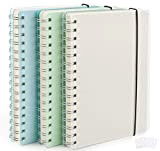 3 colori taccuini Dotted A5 - Bullet Grid Journal Dot Spiral Notebook con 5 stencil fai da te, carta spessa ...