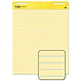3 m 651 post-it Easel Pads, Ruled, 25 x 30, giallo, Two 30 Sheet Pads/Carton