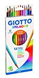 [3 Pack] Giotto Stilnovo Pastelli a Colori 12, Confezione da 3