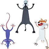 3 Segnalibro Animale del Fumetto 3D Segnalibro Lettura di Animali Stravaganti Divertenti Segnalibri per Bambini Carini Cancelleria per Animali Schiacciati ...
