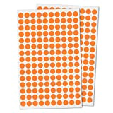 3000 Pezzi, 1cm Etichette Adesive Bollini Rotonde - Arancione