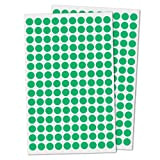 3000 Pezzi, 1cm Etichette Adesive Bollini Rotonde - Verde