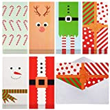 36Pz Cartoline Natale con Buste - Biglietti per Natale (18,4x9 cm) con 6 Motivi Natalizi - Biglietti Auguri Natale da ...