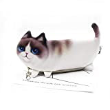 3D carino gatto matita caso, trucco cosmetici borsa interessante matita borsa borsa frizione chiave portatile portamonete