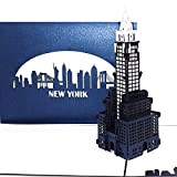 '3d pop up della carta New York – CRYSLER Building – New York carta Buono, Buono USA, America di Viaggio & invito