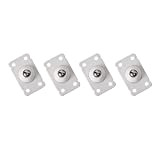 4-8pcs Stainless Steel Adhesive Pulley Furniture Universal Storage Box Roller Self Casters Pulley for Cabinet Trash 360° Caster (Size : ...
