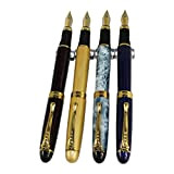 4 pc nella Gullor 450 Fountain Pen in 4 colori (colori eleganti) con la penna sacchetto originale e 5 colori ...