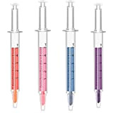4 penne fluorescenti per infermiere, apprezzamento, idea regalo, infermiere, siringa, evidenziatori, penne fluorescenti per infermieri, medici, scuola, infermieri, professionisti, ufficio, ...