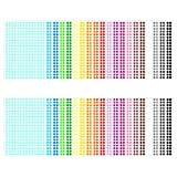 40 Fogli, 11200pcs Adesivi Rotondi Colorati 8mm Etichette Adesive per Classificazione o Decorazione, Adesivi di Punti Colorati Multiuso per Ufficio, ...