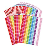 4000 pezzi Etichette Adesive Colorate Rettangolari, 3/4 Pollici Etichette Adesive Colorate Rimovibili Etichette Autoadesive per Pianificatore Etichettatura Libri Ufficio (Multicolore)