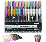 48 penne con inchiostro gel (12 penne effetto metallizzato 12 penne effetto glitterato 12 penne effetto neon 12 penne effetto ...