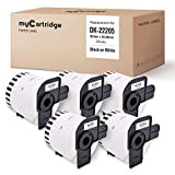 5 Mycartridge DK-22205 DK22205 etichette continue compatibili per Brother P-Touch QL1050 QL1060N QL500 QL500BW QL560VP QL570 QL580 QL700 QL710W QL800 ...