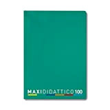 5 Quaderni Maxi Didattico, Verde, 1 RIGO, 5 Pezzi