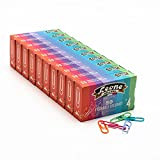 500 Fermagli Colorati Plastificati Leone Dell'Era N. 4 - mm. 32 - Stecca da 10 scatole da 50 pz