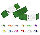 500 pezzi - 19 mm Tyvek Wristbands, Tyvek Braccialetti, Tyvek Bracciali, Festival Braccialetti, Night-Club Braccialetti (Verde scuro, 500 Pack)