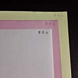 500x3 fogli A4 Carta Chimica CB Bianco/CFB Rosa/CF Giallo per stampanti inkjet