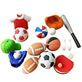 50Pcs Football Basketball Eraser a forma di gomma creativa Eraser bambini cancelleria Eraser (stile misto) carino Cancelleria di gomma torna ...