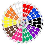 5cm Etichette Adesive Bollini Colorati Rotonde Grandi - 10 Colori, 240 Pezzi
