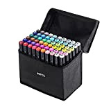 60 colori permanenti art markers twin marker pen pennarello a doppia faccia a colori con disegno a pennarello a doppia ...
